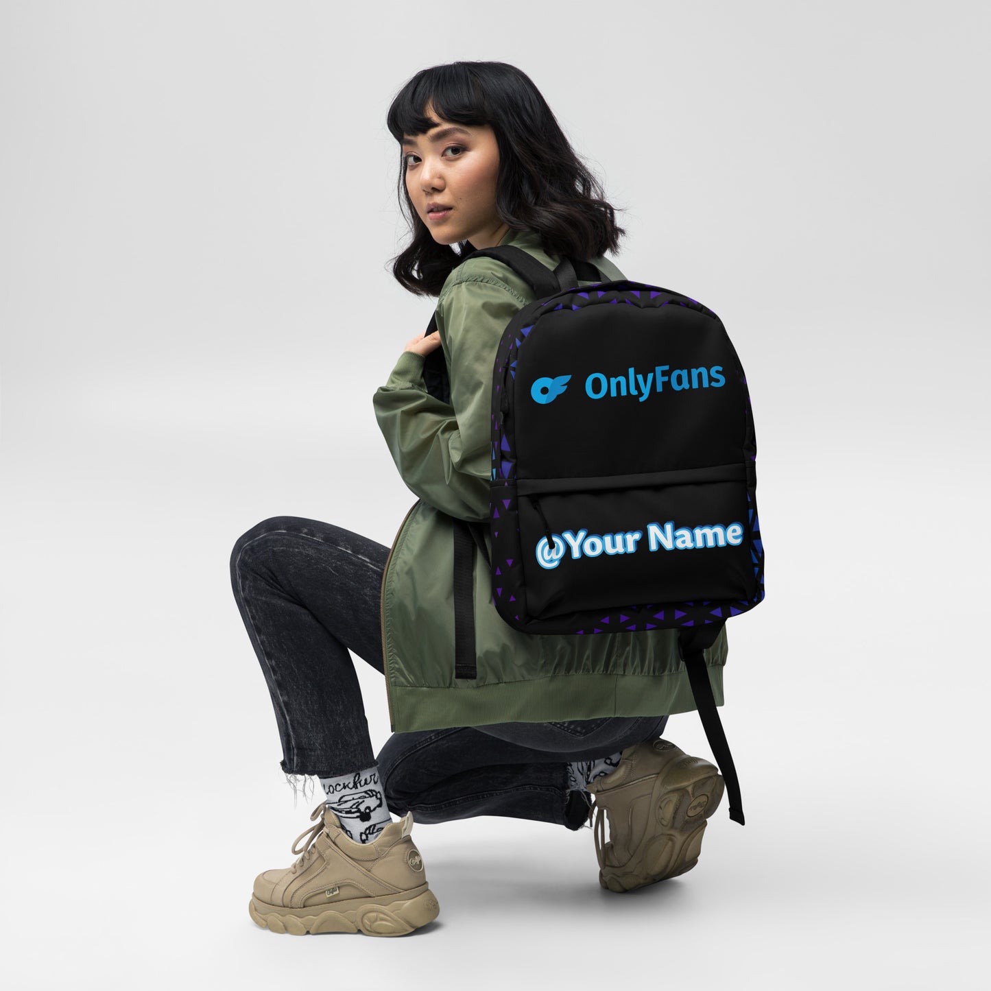 Onlyfans Personalized Custom Name Unisex Backpack | Genderless Gifts | Custom Bag | Custom Carryon | Personalized Adult Bag | Custom Unisex Bag | Men Women Bag
