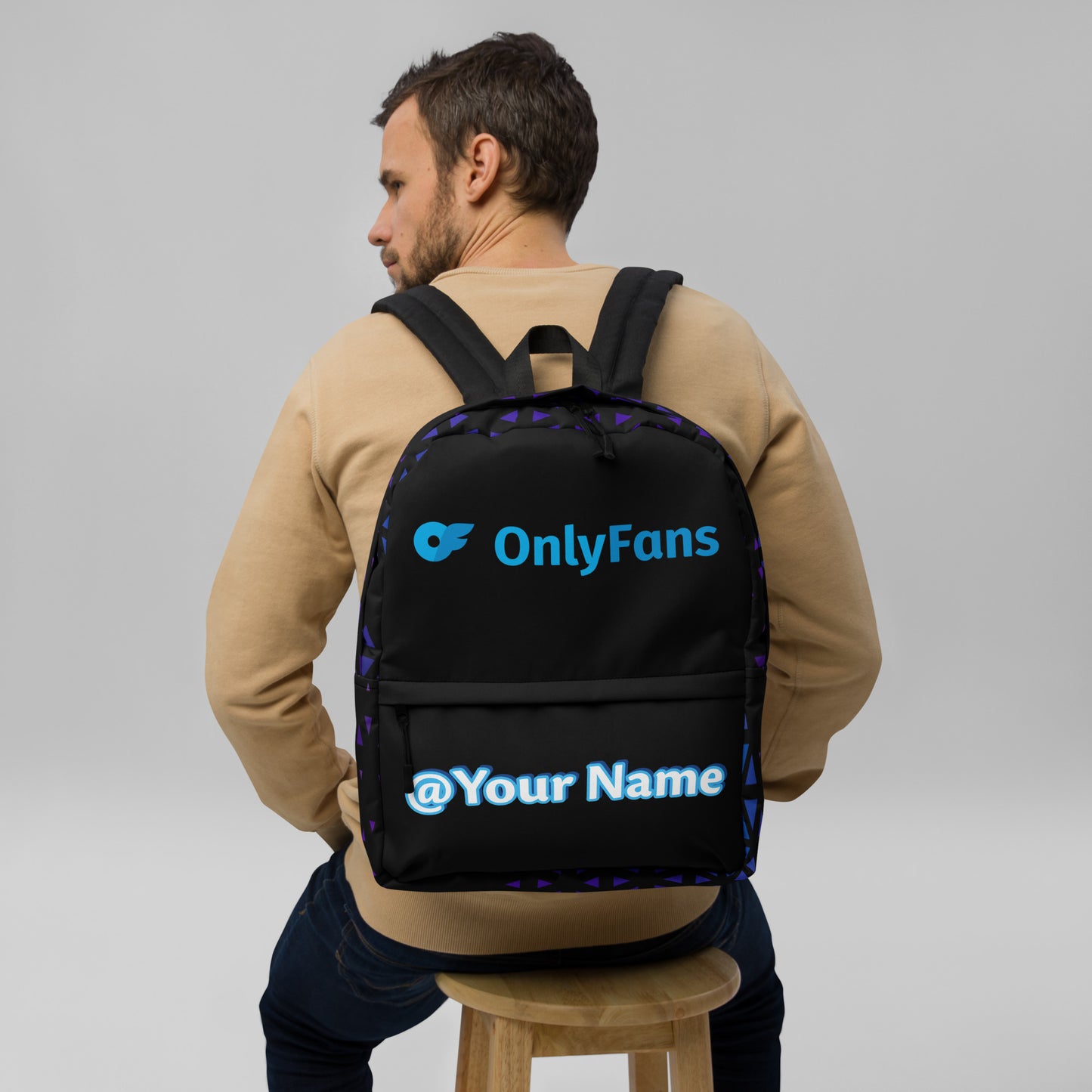 Onlyfans Personalized Custom Name Unisex Backpack | Genderless Gifts | Custom Bag | Custom Carryon | Personalized Adult Bag | Custom Unisex Bag | Men Women Bag