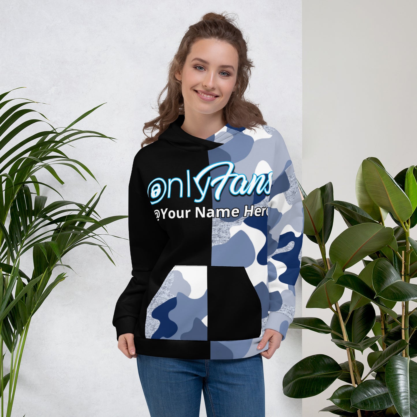 Onlyfans Camo Personalized Custom Gender- Neutral Unisex Hoodie