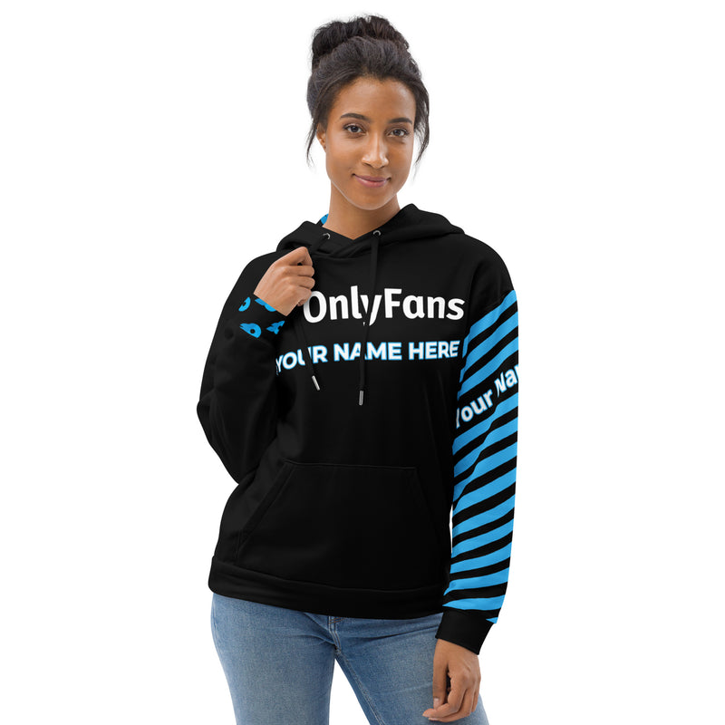 Onlyfans Wrap Yourself in Mischief: Onlyfans Custom Personalized Name Logo Unisex Hoodie | Content Creator | Hooded Sweatshirt
