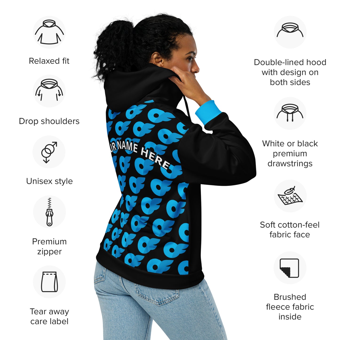 Onlyfans Personalized Custom Unisex zip hoodie