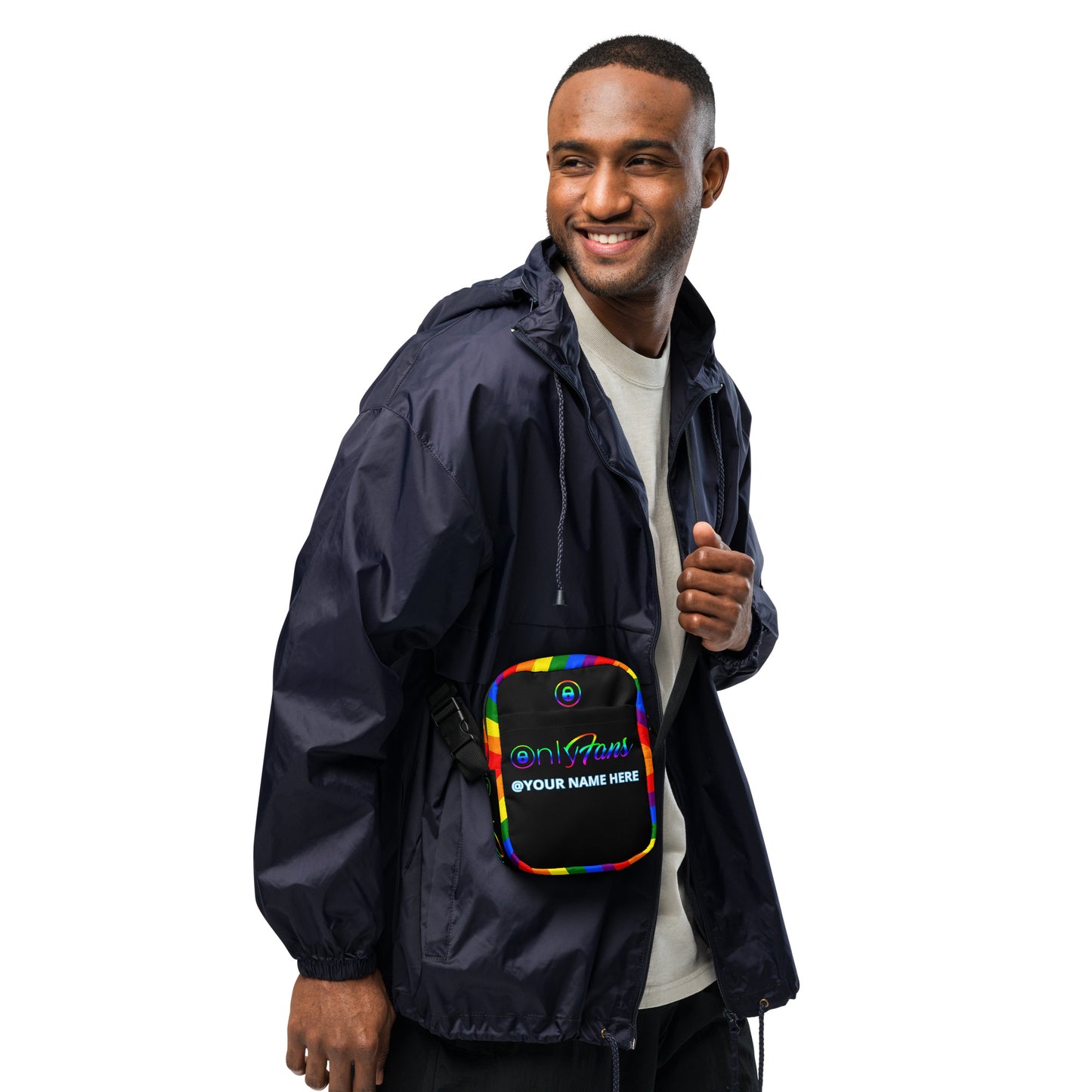 Onlyfans Rainbow Revival Personalized Custom Rainbow Pride Utility crossbody bag LGBTQ+ Genderless Unisex