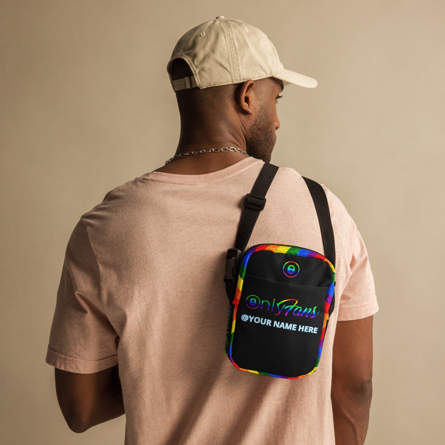 Onlyfans Rainbow Revival Personalized Custom Rainbow Pride Utility crossbody bag LGBTQ+ Genderless Unisex