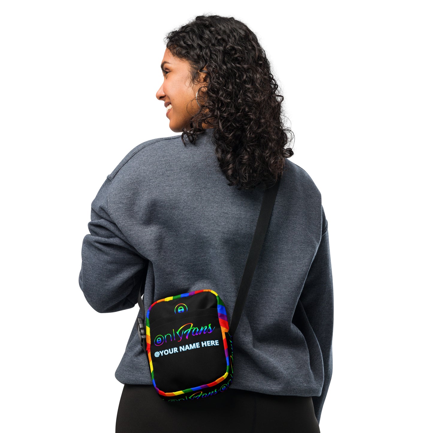 Onlyfans Rainbow Revival Personalized Custom Rainbow Pride Utility crossbody bag LGBTQ+ Genderless Unisex