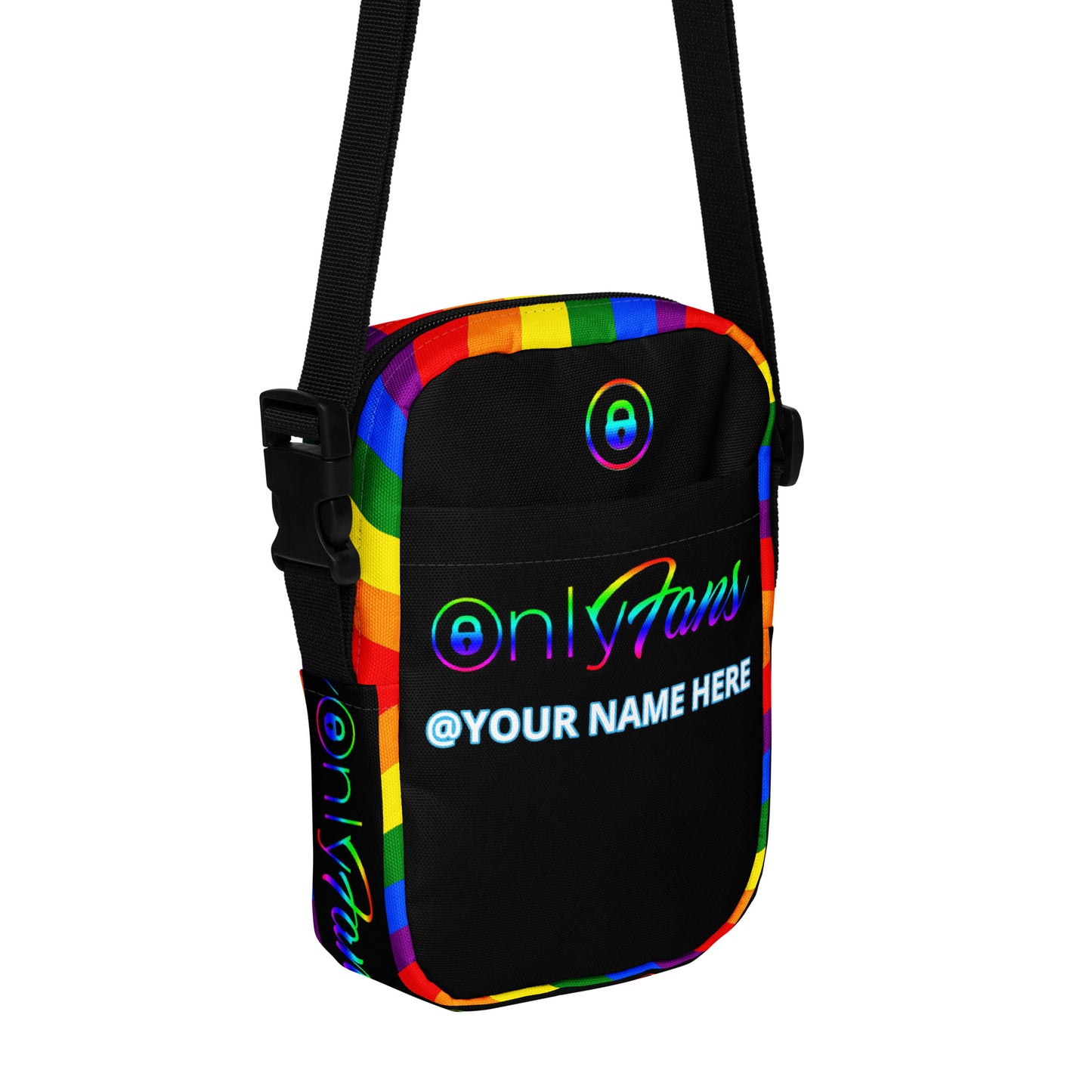 Onlyfans Rainbow Revival Personalized Custom Rainbow Pride Utility crossbody bag LGBTQ+ Genderless Unisex