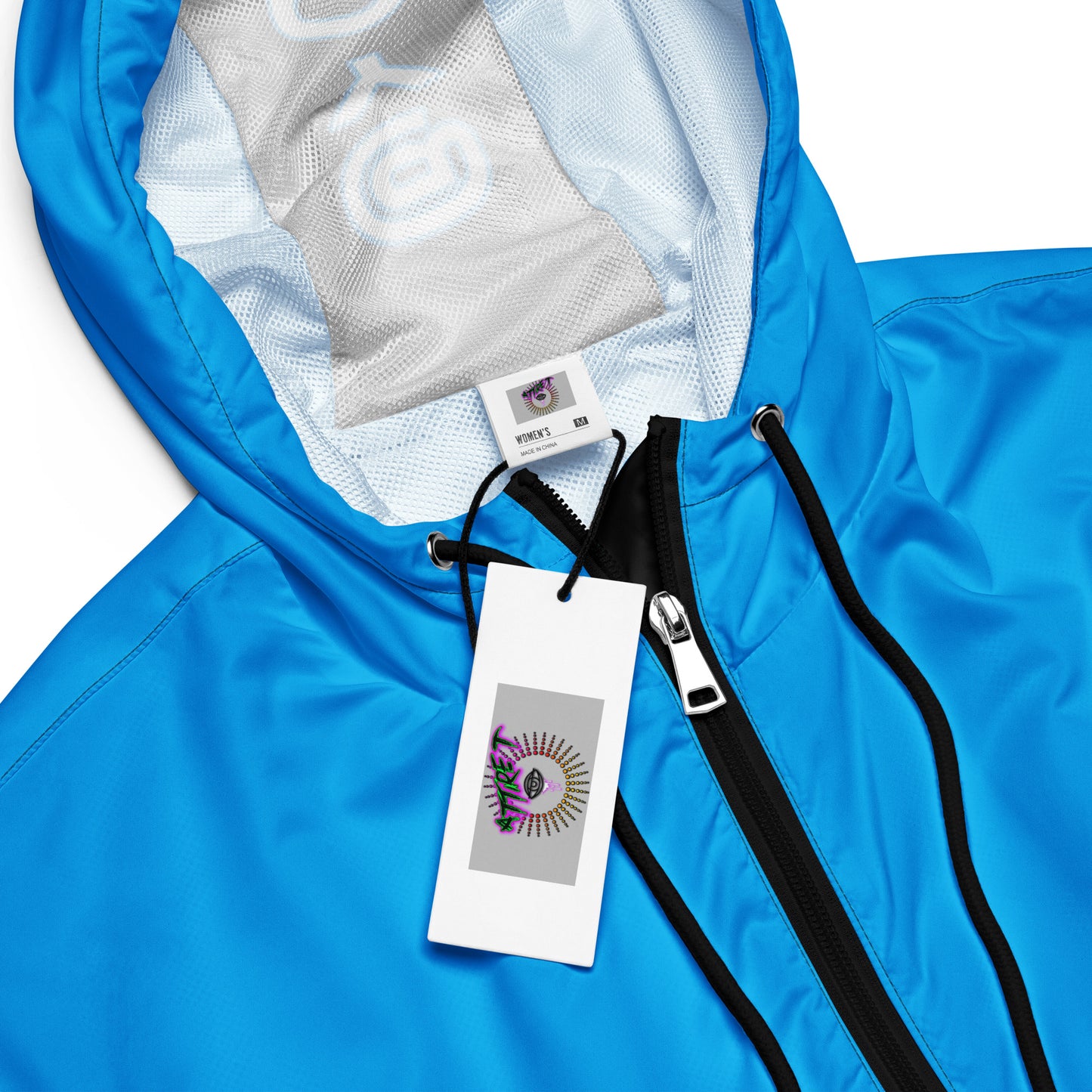 Onlyfans Personalized Custom Women’s cropped Windbreaker Jacket (Blue/Blk) - Attire T LLC