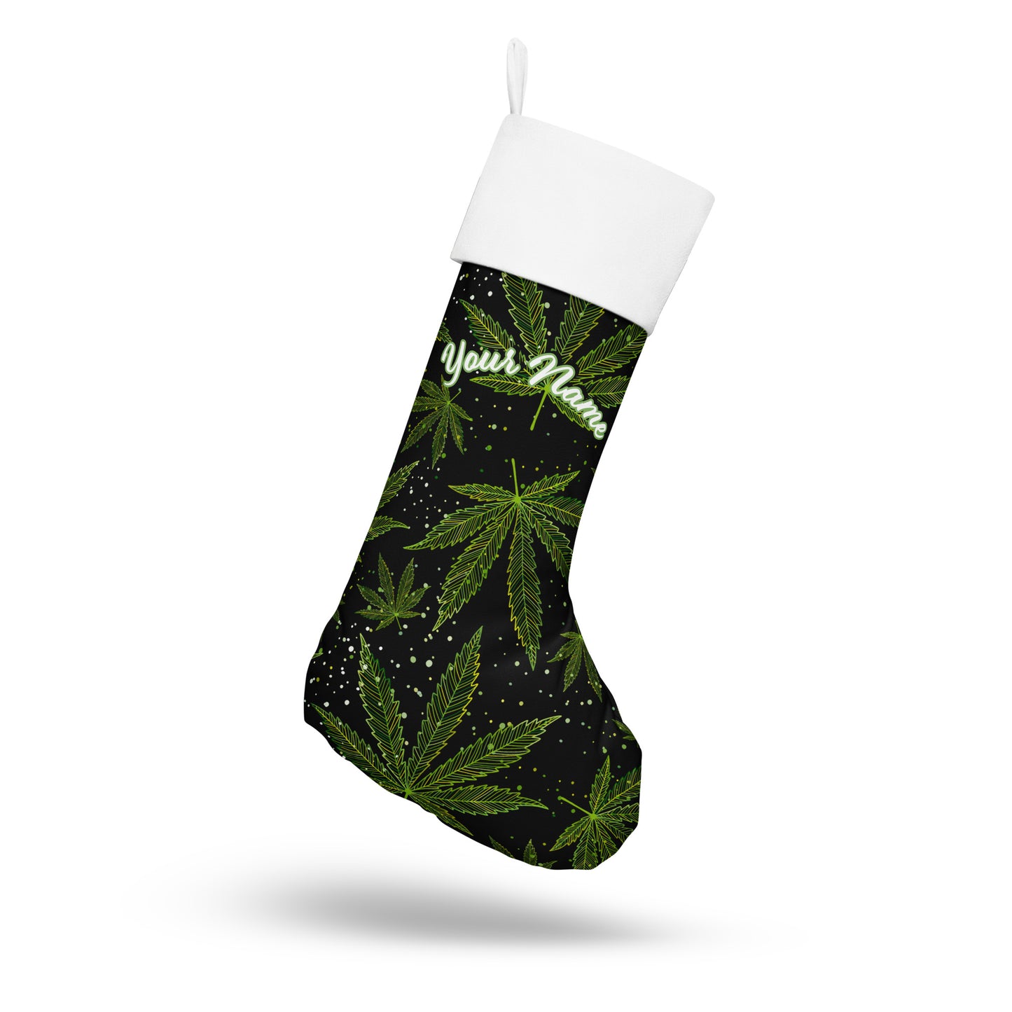 Blaze in Style: Personalized Custom Name Weed 420 Ganja Stoner Gifts Christmas Stocking!