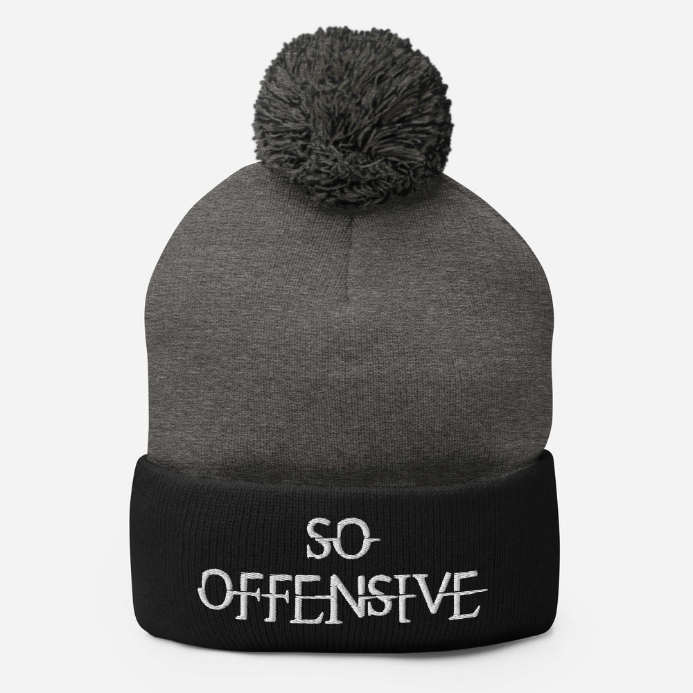 So Offensive Pom-Pom Beanie Hat - Attire T LLC