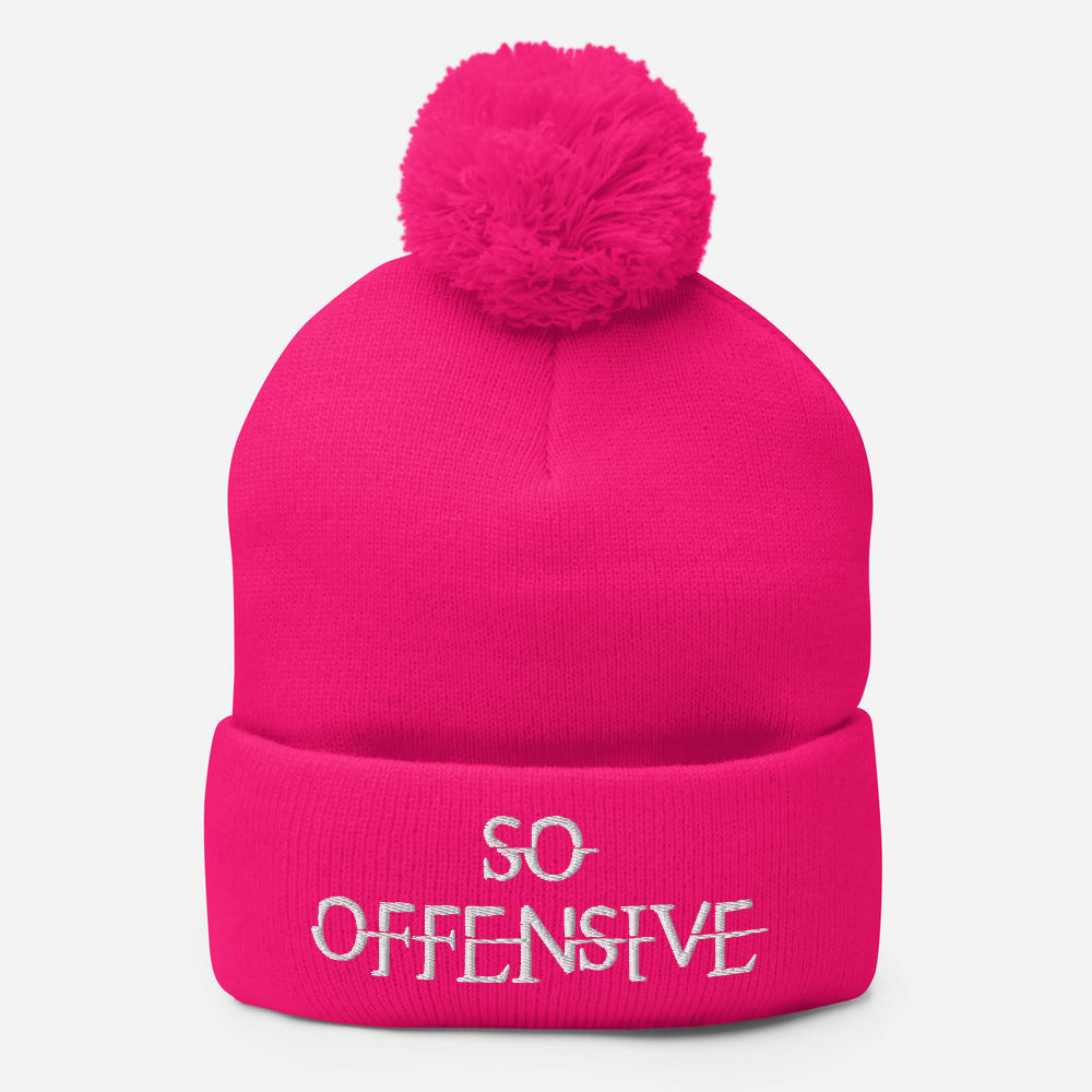 So Offensive Pom-Pom Beanie Hat - Attire T LLC