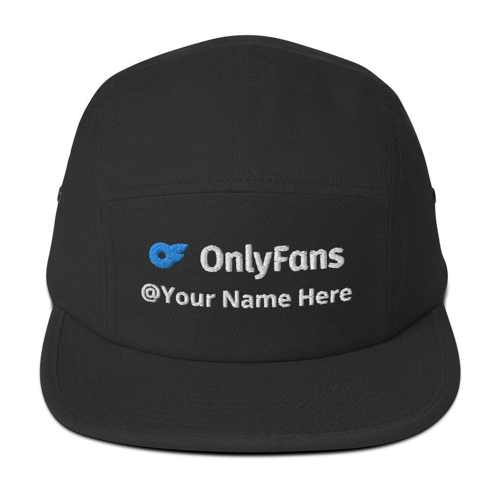 Onlyfans Custom Personalized Five Panel Cap 100% Cotton Hat | Stylish hat | Content Creator | Custom Gifts