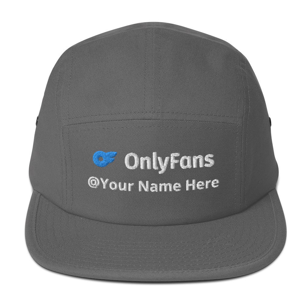 Onlyfans Custom Personalized Five Panel Cap 100% Cotton Hat | Stylish hat | Content Creator | Custom Gifts