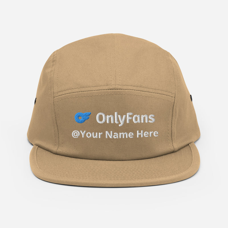 Onlyfans Custom Personalized Five Panel Cap 100% Cotton Hat | Stylish hat | Content Creator | Custom Gifts