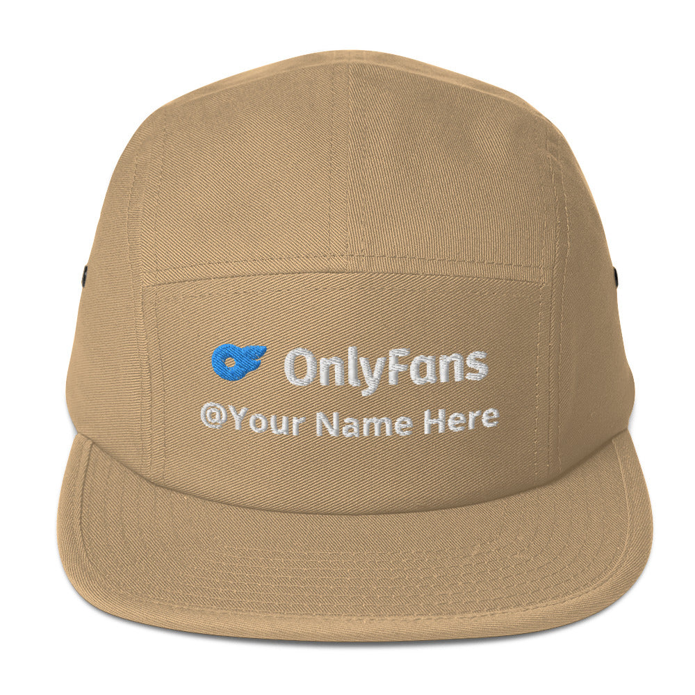 Onlyfans Custom Personalized Five Panel Cap 100% Cotton Hat | Stylish hat | Content Creator | Custom Gifts