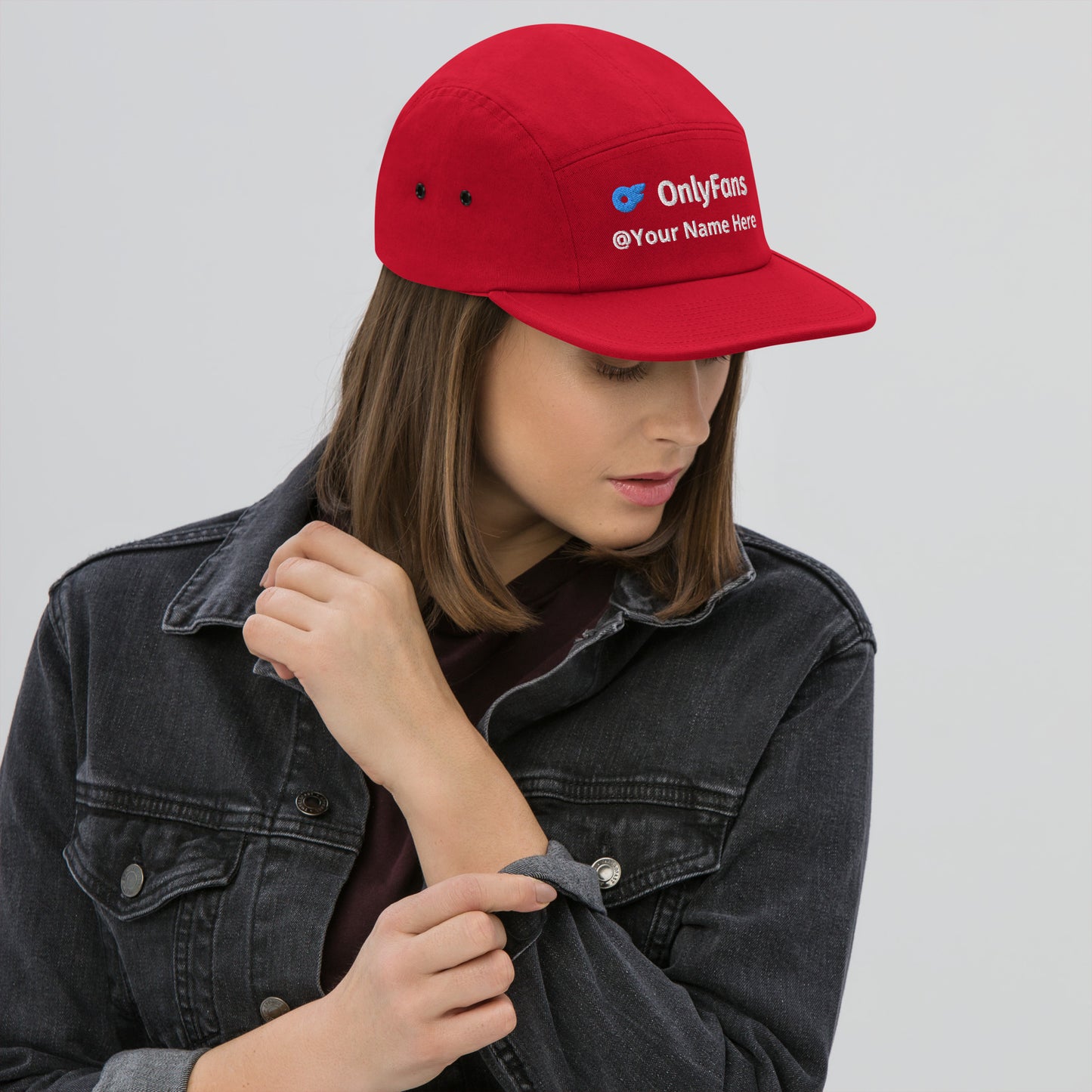 Onlyfans Custom Personalized Five Panel Cap 100% Cotton Hat | Stylish hat | Content Creator | Custom Gifts