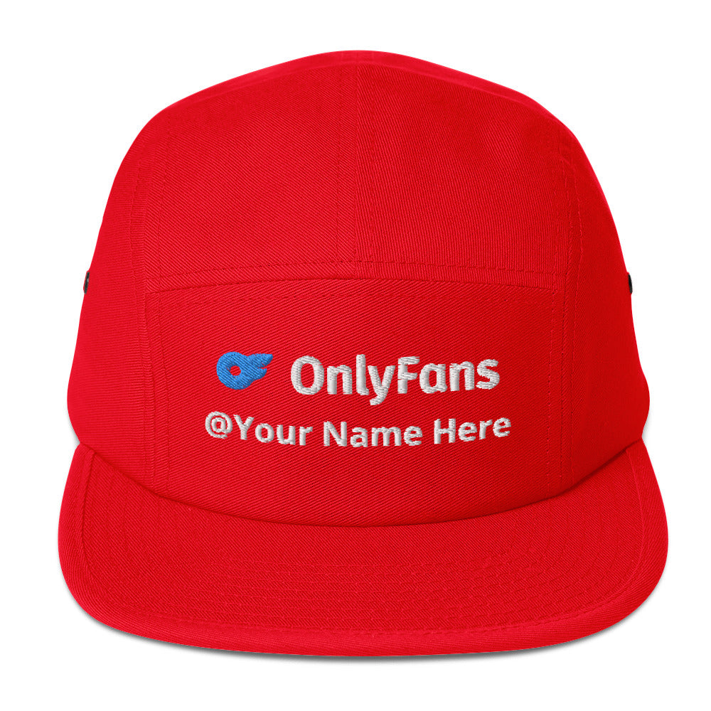 Onlyfans Custom Personalized Five Panel Cap 100% Cotton Hat | Stylish hat | Content Creator | Custom Gifts