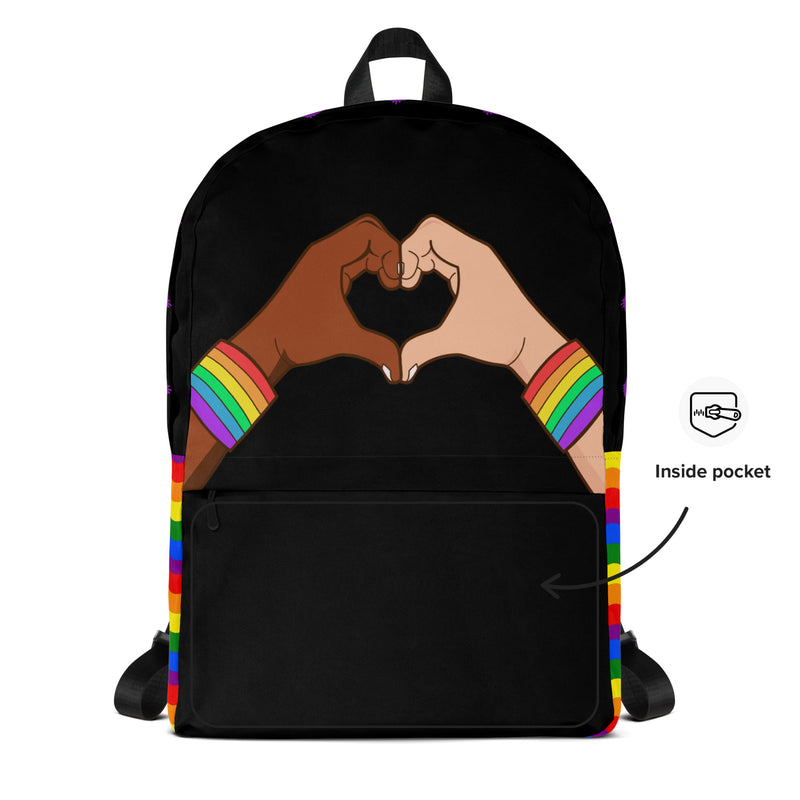 Personalized Custom Name Couples Love Pride LGBTQ+ Backpack