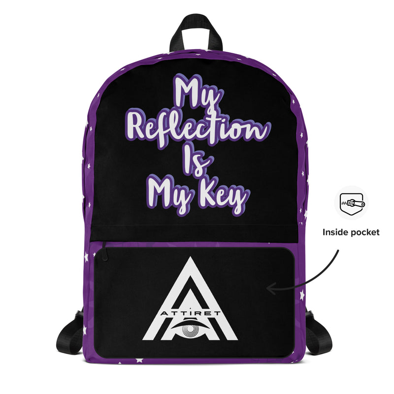 My Reflection is Key Luxury Custom Backpack