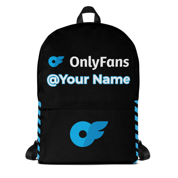 Onlyfans Personalized Custom Name Logo Unisex Backpack Customizable | Influencer | Content Creator | Brand Gifts