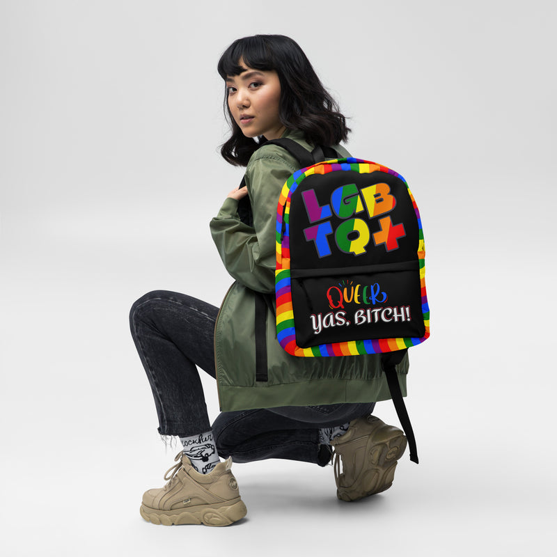 LGBT+ Queer, Yas Bitch Custom Luxury Backpack