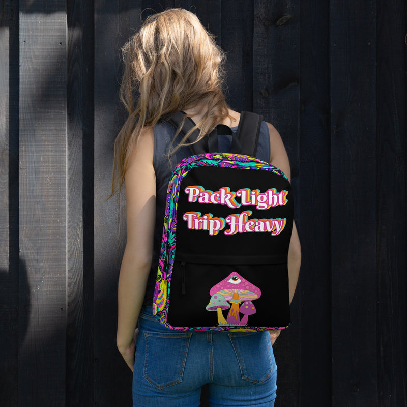 Pack Light Trip Heavy Custom Shroom Luxury Backpack | Bohemian Style | Psychedelic Style