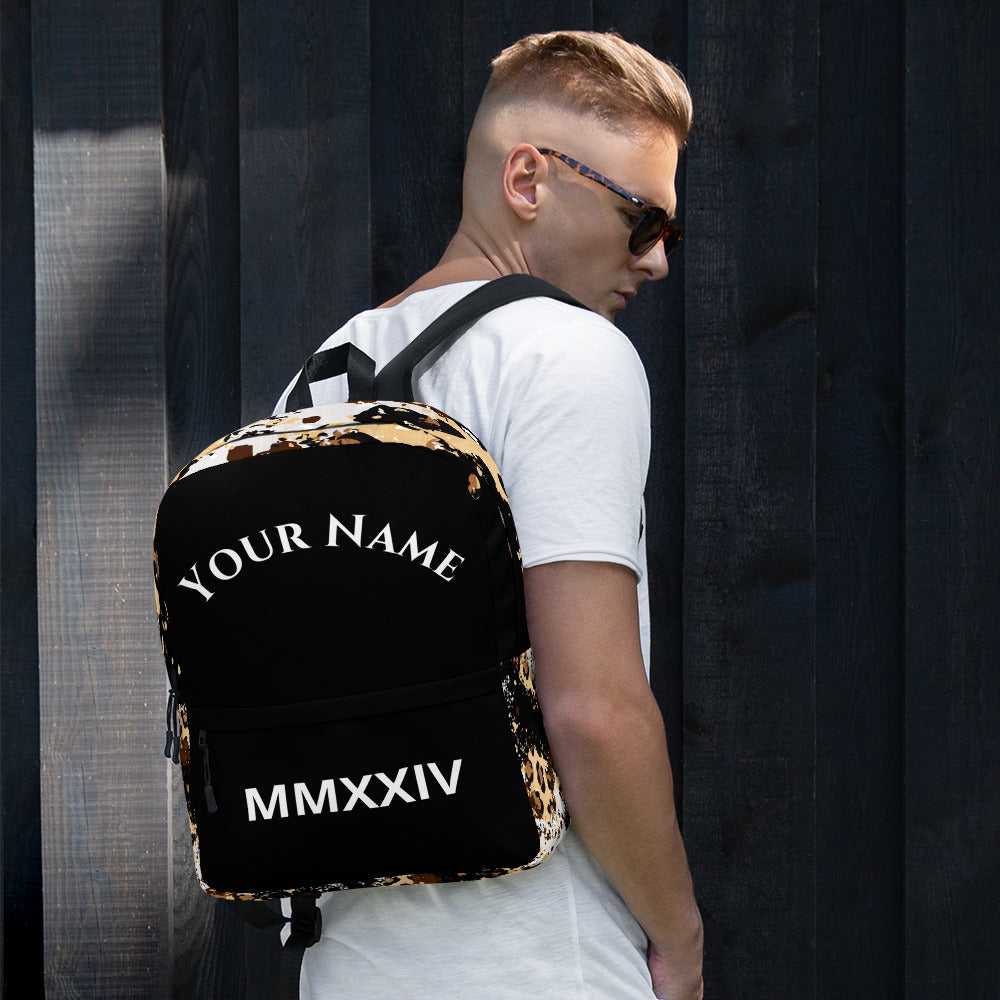 Unleash Your Inner Beast: Personalized Custom Roman Numeral Animal Print Backpack