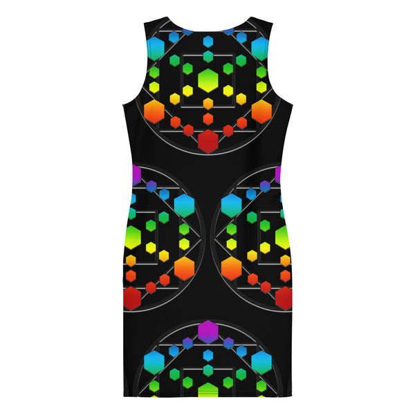God Body With Chakra Colors Unleash Your Inner Goddess Bandage Bodycon dress