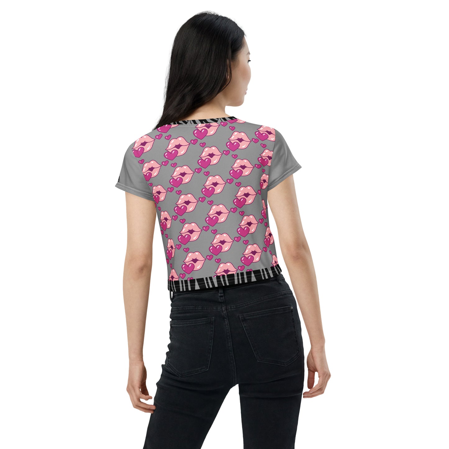 Sorry Boys I Kiss Girls LGBT Pride Funny Crop Top Shirt Tee