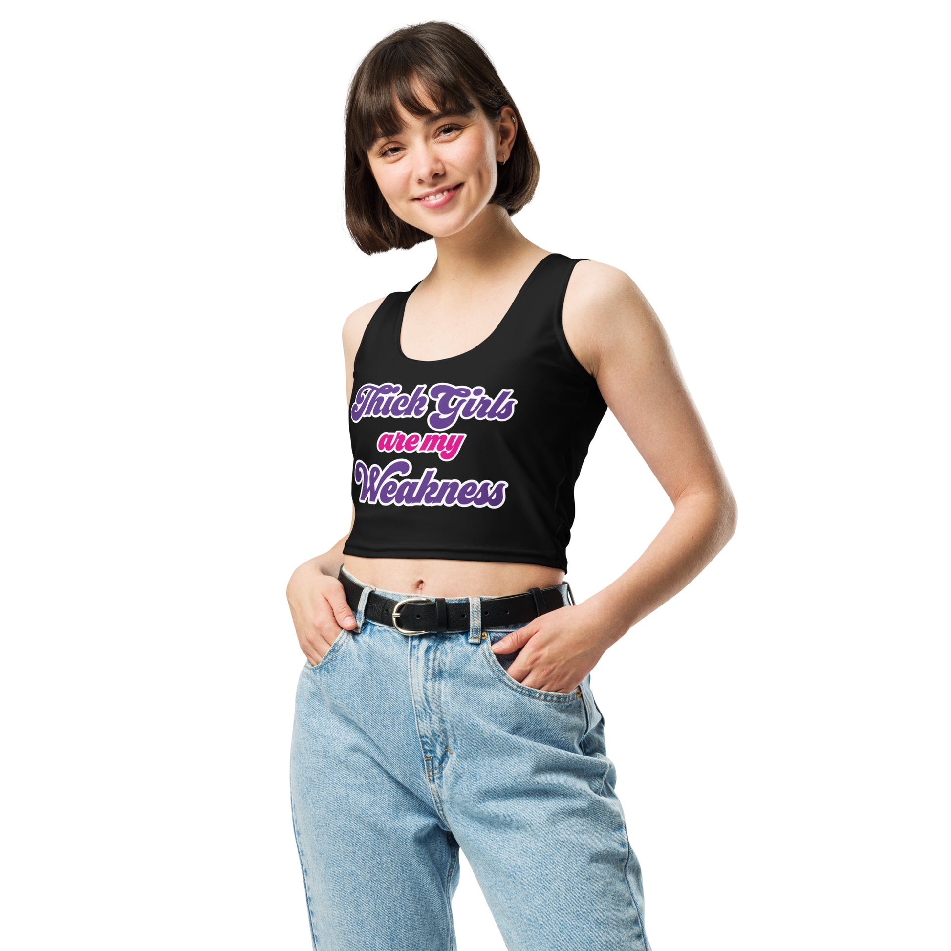 Thick Girls are my Weakness Crop Top - Attire T LLC