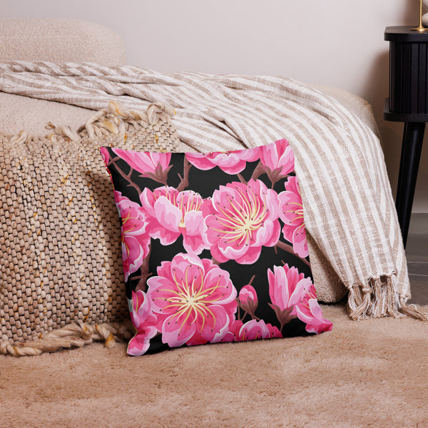 Blossom Dreams: Reversible 2-in-1 Custom Cherry Blossom Pillow Case Cover Decor