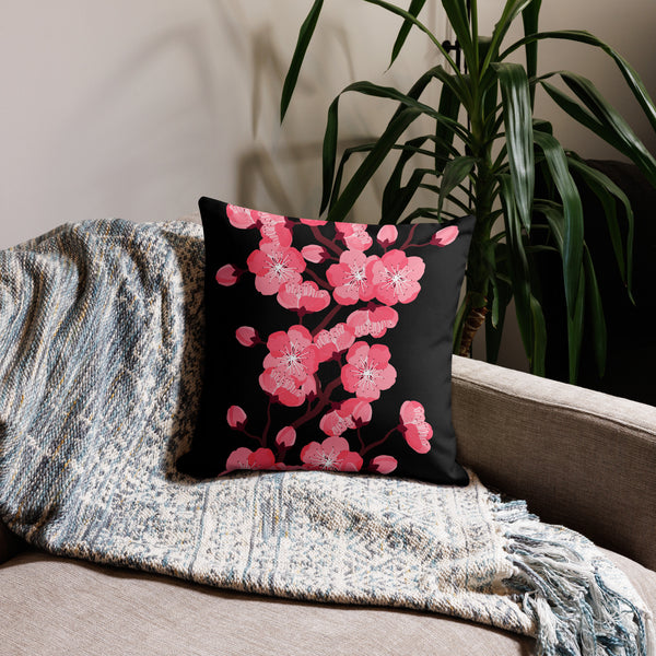 Blossom Bliss: 2 in 1 Custom Reversible Cherry Blossom Pillow Cover – Transform Your Space with Dual Designs!