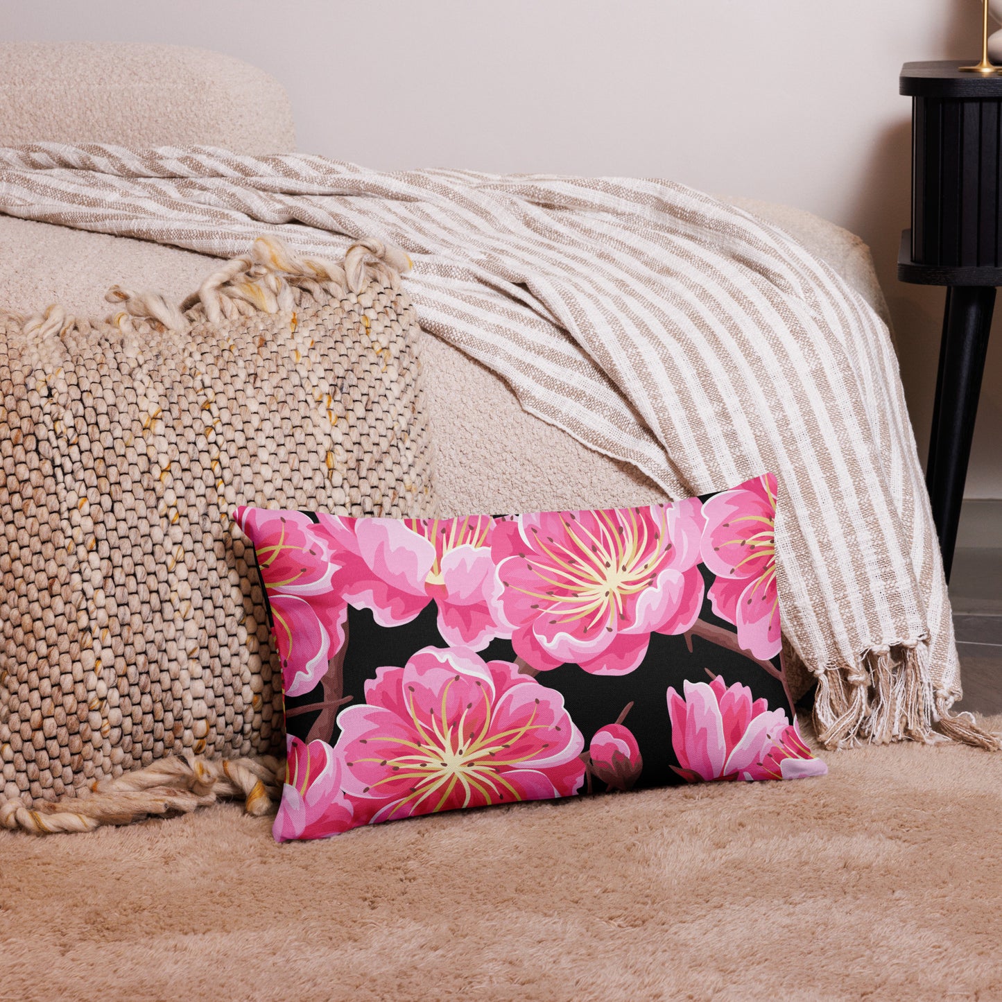 Blossom Dreams: Reversible 2-in-1 Custom Cherry Blossom Pillow Case Cover Decor
