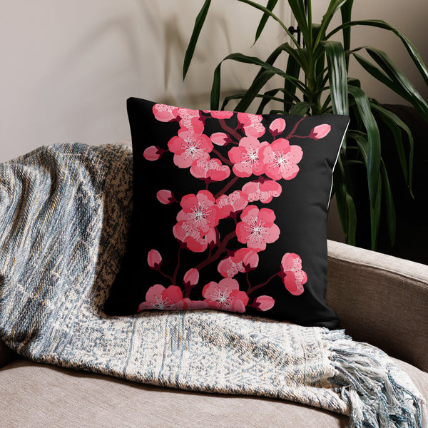 Blossom Bliss: 2 in 1 Custom Reversible Cherry Blossom Pillow Cover – Transform Your Space with Dual Designs!