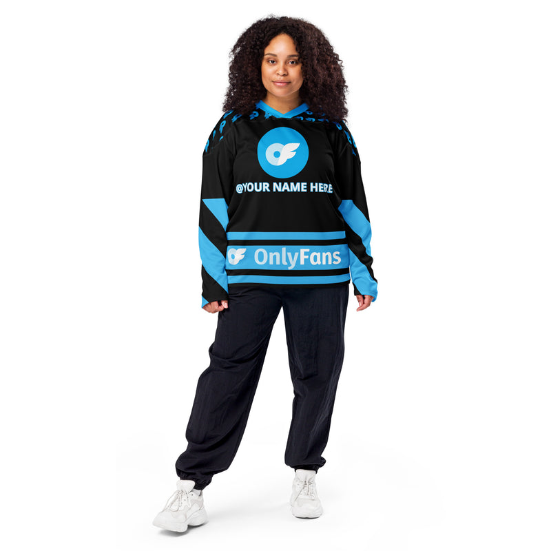 Your Ultimate Onlyfans Icebreaker! Onlyfans Personalized Custom Recycled hockey fan jersey Shirt