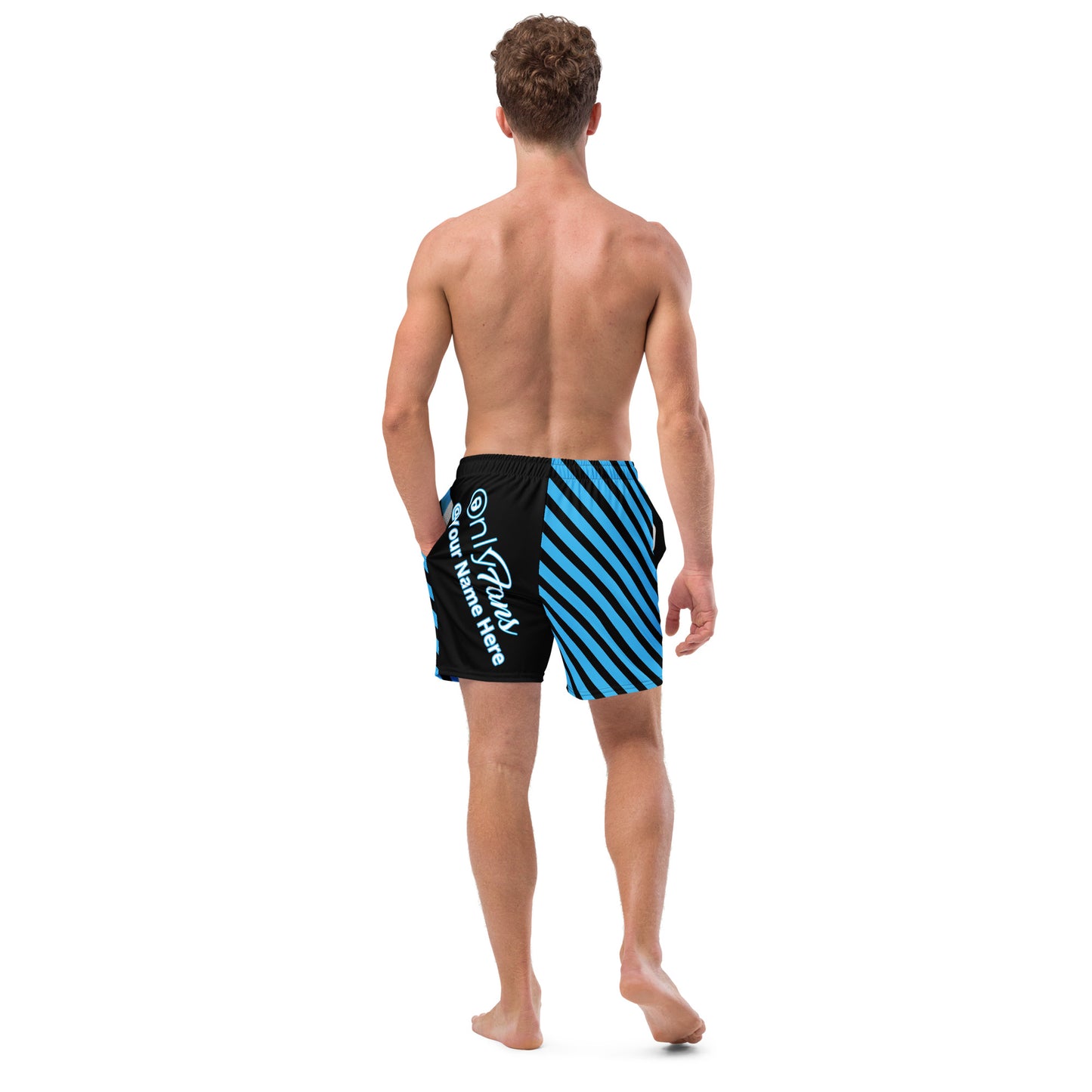 Onlyfans Personalized Custom Name Luxury Eco Men's swim trunks | Swim Shorts | Sexy Beach Attire | Content Creator