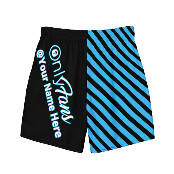 Onlyfans Personalized Custom Name Luxury Eco Men's swim trunks | Swim Shorts | Sexy Beach Attire | Content Creator