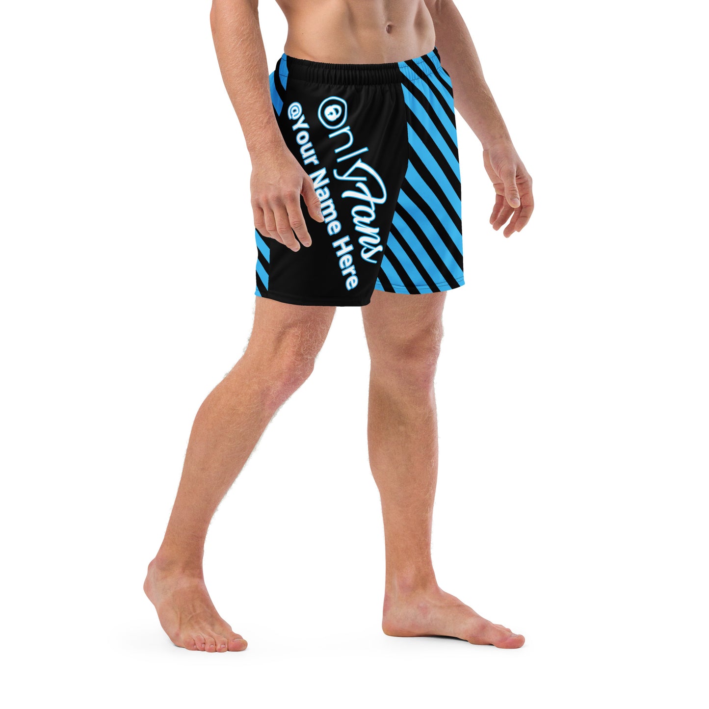 Onlyfans Personalized Custom Name Luxury Eco Men's swim trunks | Swim Shorts | Sexy Beach Attire | Content Creator