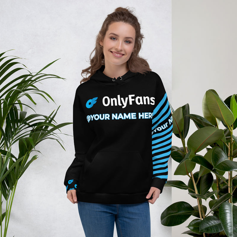 Onlyfans Wrap Yourself in Mischief: Onlyfans Custom Personalized Name Logo Unisex Hoodie | Content Creator | Hooded Sweatshirt