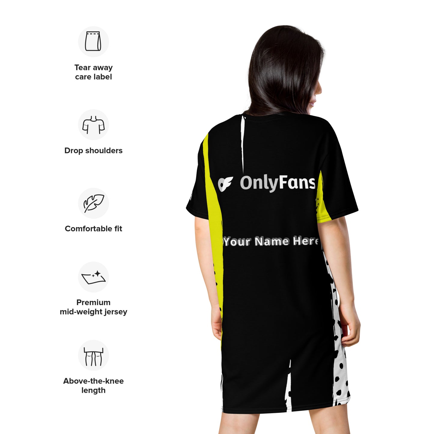 Slip into Sensuality Onlyfans Custom Personalized Name T-shirt dress