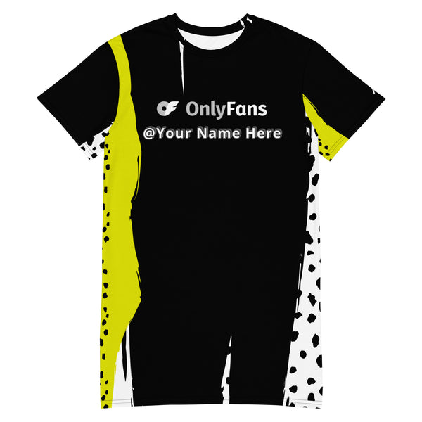 Slip into Sensuality Onlyfans Custom Personalized Name T-shirt dress