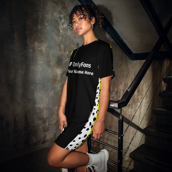 Slip into Sensuality Onlyfans Custom Personalized Name T-shirt dress