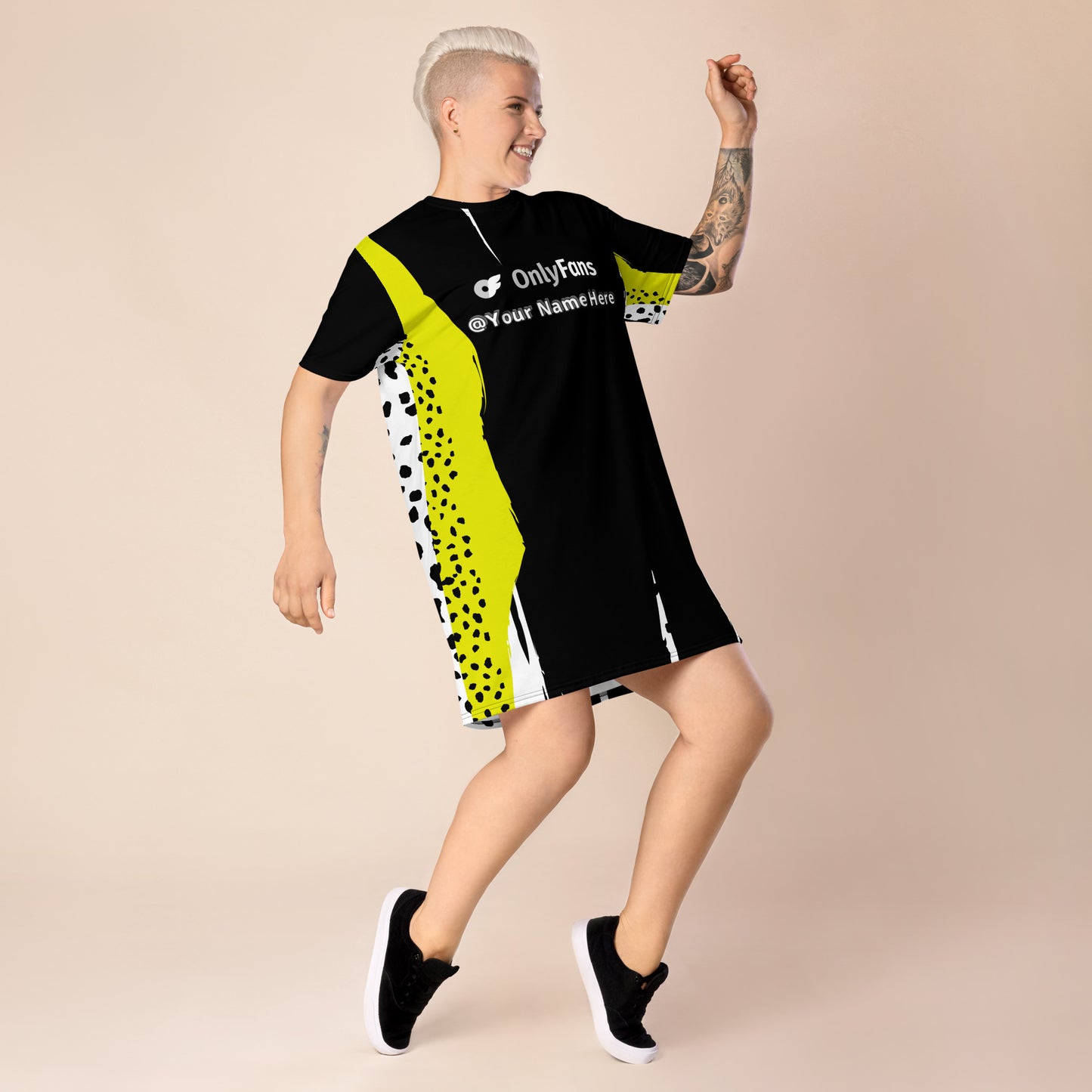 Slip into Sensuality Onlyfans Custom Personalized Name T-shirt dress