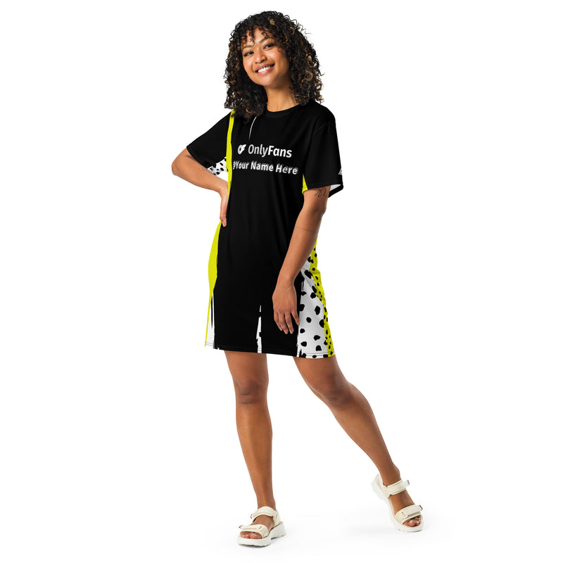 Slip into Sensuality Onlyfans Custom Personalized Name T-shirt dress