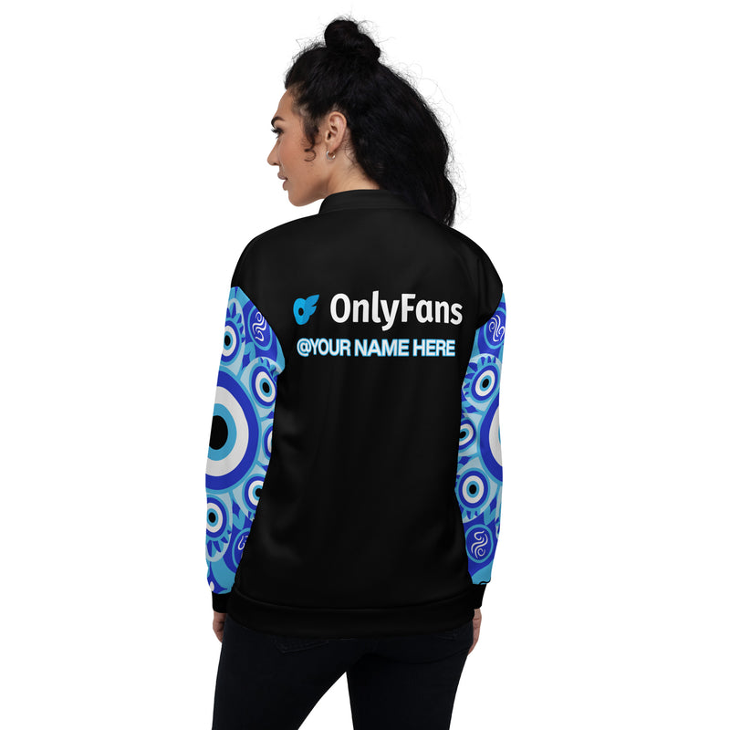 Onlyfans Personalized Custom Evil Eye Unisex Bomber Jacket
