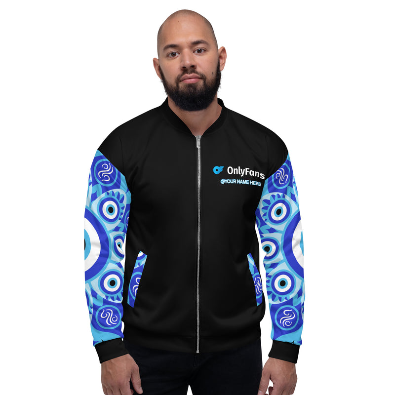 Onlyfans Personalized Custom Evil Eye Unisex Bomber Jacket