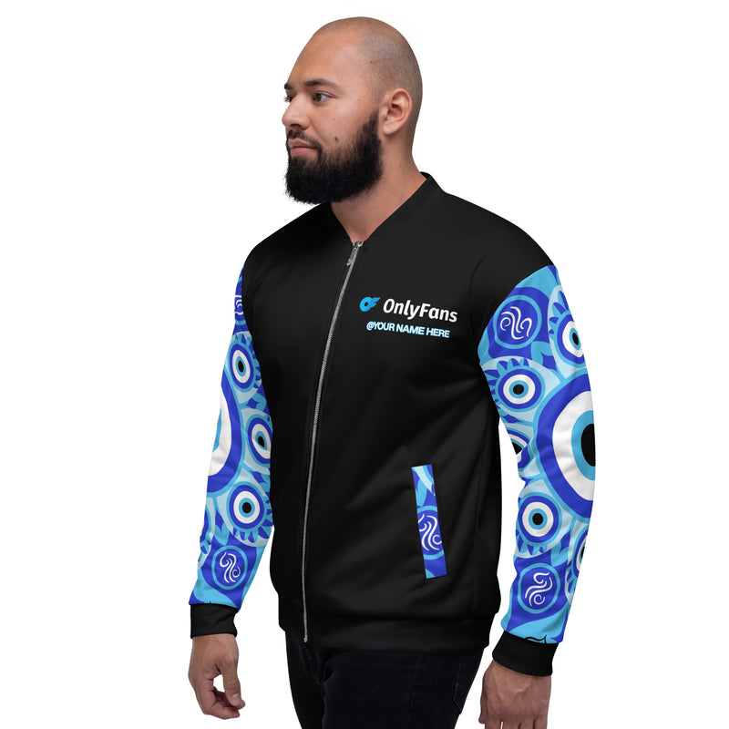 Onlyfans Personalized Custom Evil Eye Unisex Bomber Jacket