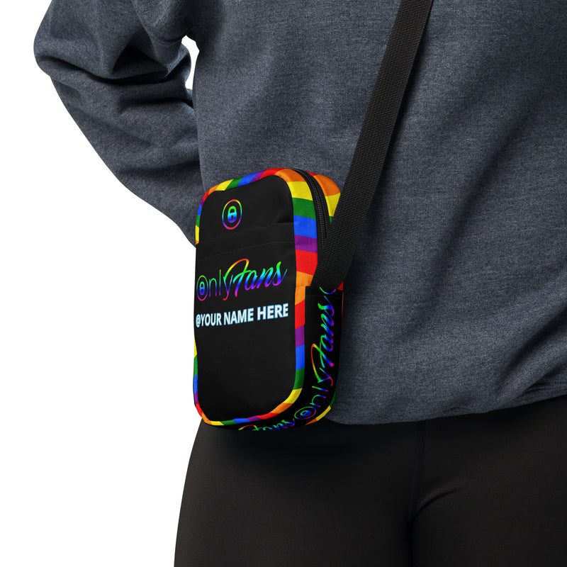 Onlyfans Rainbow Revival Personalized Custom Rainbow Pride Utility crossbody bag LGBTQ+ Genderless Unisex
