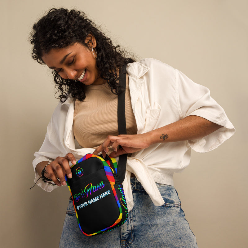 Onlyfans Rainbow Revival Personalized Custom Rainbow Pride Utility crossbody bag LGBTQ+ Genderless Unisex