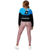 Onlyfans Personalized Custom Women’s cropped Windbreaker Jacket (Blue/Blk)