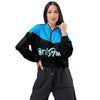 Onlyfans Personalized Custom Women’s cropped Windbreaker Jacket (Blue/Blk)