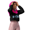 OnlyFans Personalized Custom Women’s Cropped Windbreaker Jacket (Pink/Blk)